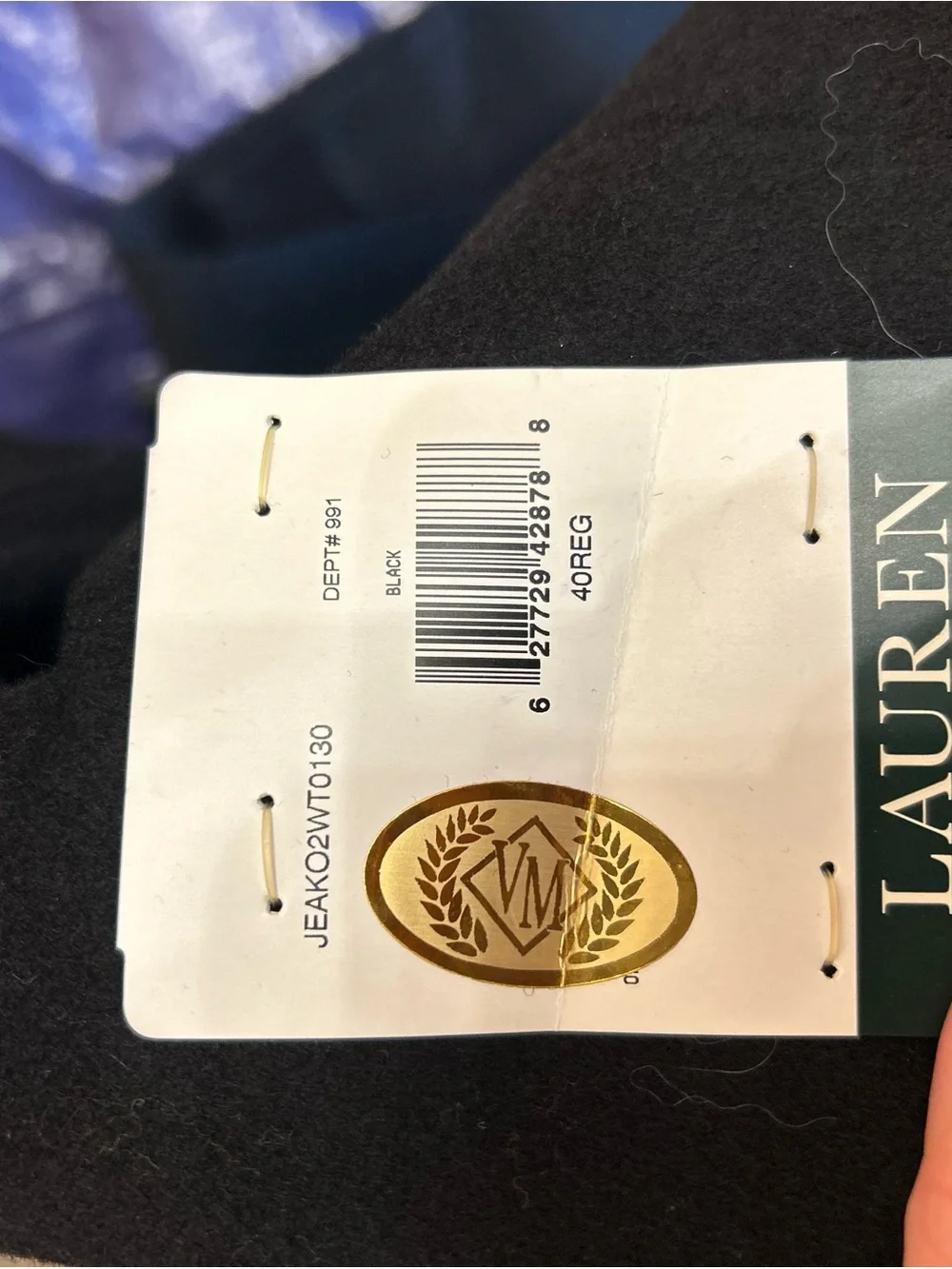 Ralph Lauren Black Men's Wool Pea Coat